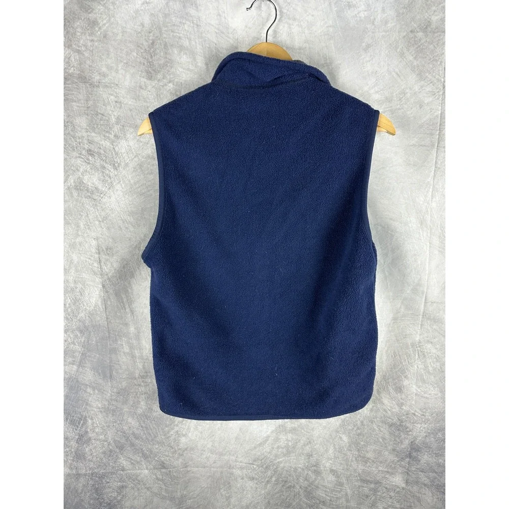 Patagonia Synchilla Fleece Vest Mens Small Navy Blue Full Zip Made in USA Preppy